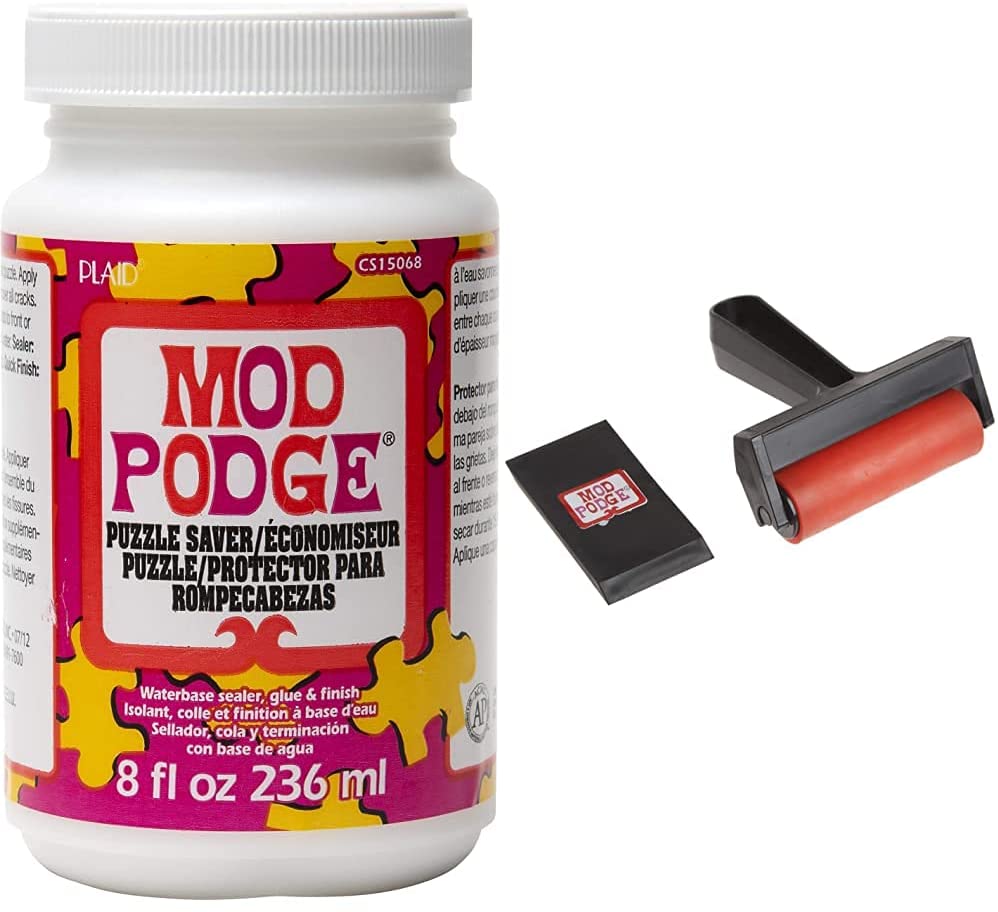 Mod Podge Puzzle Saver (8-Ounce), CS15068 & Podge Paint Brush Applicator,  24960 2.25-Inch