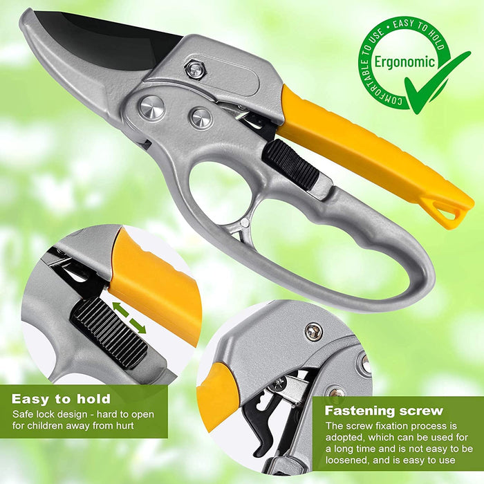 Premium garden shears, meperez pruning scissors gardening tools, pruners  for flower, bushes, rose and fruit tree, use for florist, yard and orchard